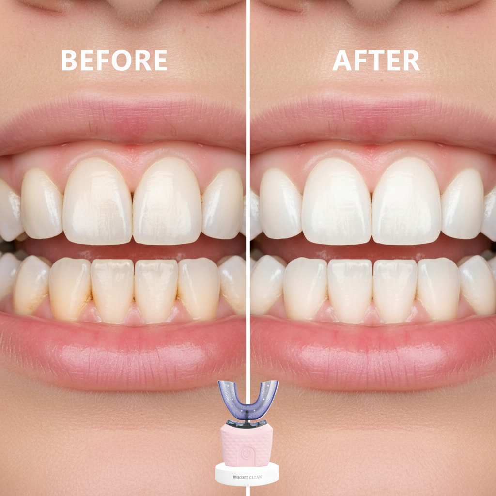 Electric Toothbrush for Adult Automatic USB Charge U-Shaped Toothbrush Ultrasonic 360 Degrees Intelligent Rechargeable Toothbrus