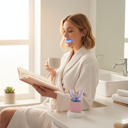 Electric Toothbrush for Adult Automatic USB Charge U-Shaped Toothbrush Ultrasonic 360 Degrees Intelligent Rechargeable Toothbrus